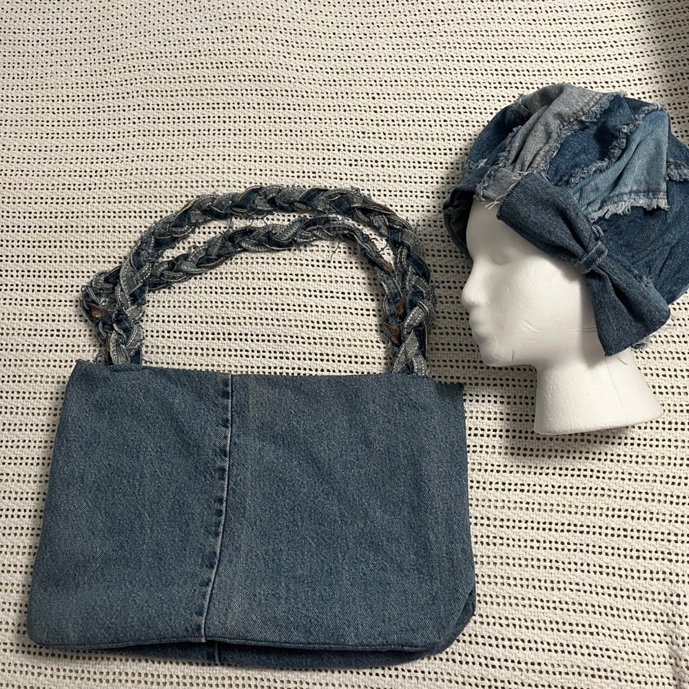 Woman’s Jean Purse and Hat